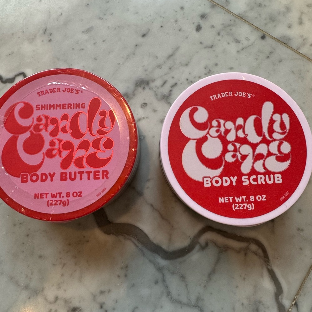 Trader Joe's Candy Cane Body Scrub - Red/Pink